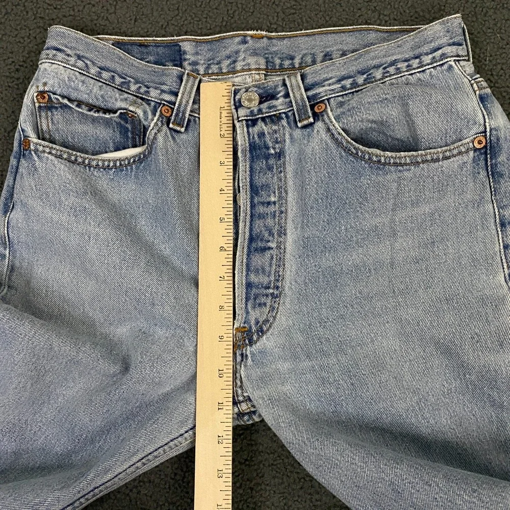 Vintage 90s Levis 501xx Jeans FITS 29x32 Button Fly Light Wash Blue Made in USA